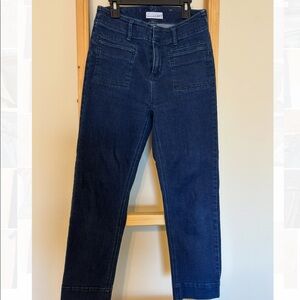 Loft High Waist Straight Belted Jean